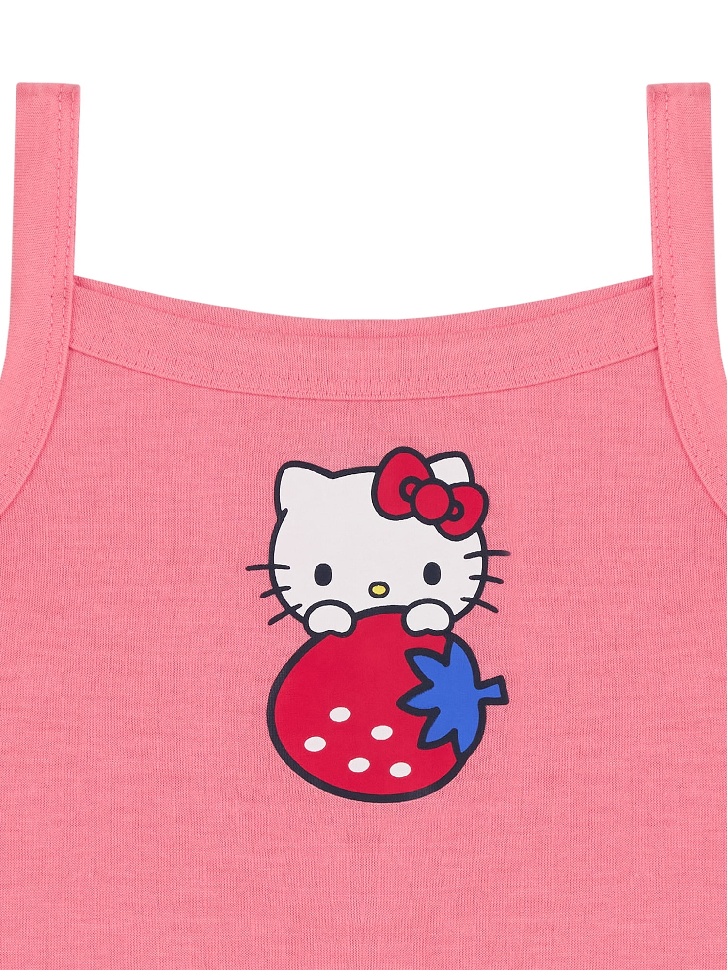 Hello Kitty x Wonder Nation Girls Tank and Sleep Pant Pajama Set, 2-Piece, Sizes 4-18