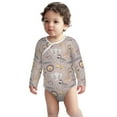 thumbnail image 2 of Xecao Safari Animals Print Baby unisex-baby Cotton Long-sleeve Bodysuits-12 Months, 2 of 6