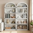 thumbnail image 6 of TROPOW Bookcase 5 Shelf Arched Bookshelf 71.65in Tall Bookcase Farmhouse Display Storage Rack Wooden Bookshelves for Home Office, Living Room,White, 6 of 9