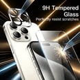 thumbnail image 6 of 5 in 1 Case for iPhone 15 Pro 6.1-Inch with 2-Pack Each Tempered Glass Screen Protector and Camera Lens Protector, Non-Yellowing Shockproof Bumper Phone Cover (Clear), 6 of 7