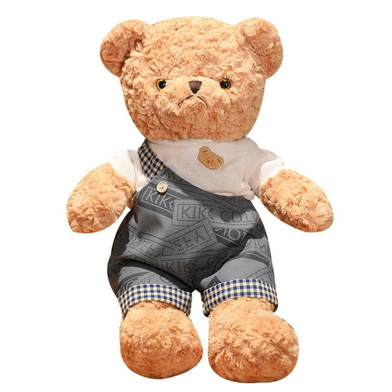 Taize 35cm Couple Bear Doll Fluffy Cute Overalls Dress Bear