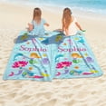 thumbnail image 3 of Personalized Beach Towels for Kids - Custom Beach Towels with Name- Ultra Absorbent Super Soft Swimming Towels for Kids, Customized Bath/Pool/Beach Towel for Girls (Mermaid), 3 of 6