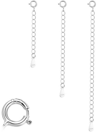  Kaemi Necklace Extender Set of 4, 925 Sterling Silver Bracelet  Extender Set,(3.15，4，4.7，6 inch) Rose Gold Chain Extenders for Necklaces  Anklet Extension for Women Multiple Necklaces Jewelry : Arts, Crafts &  Sewing