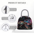 thumbnail image 4 of Vsdgher Colorful Plant Turtle A Print Insulated Lunch Bag Simple Bento Cooler Bag Lunch Tote Bag , Suitable for picnics, school, work, 4 of 6