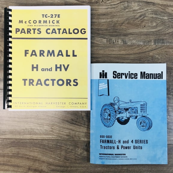 Farmall H Hv Tractor Service Parts Manuals Shop Repair International Mccormick