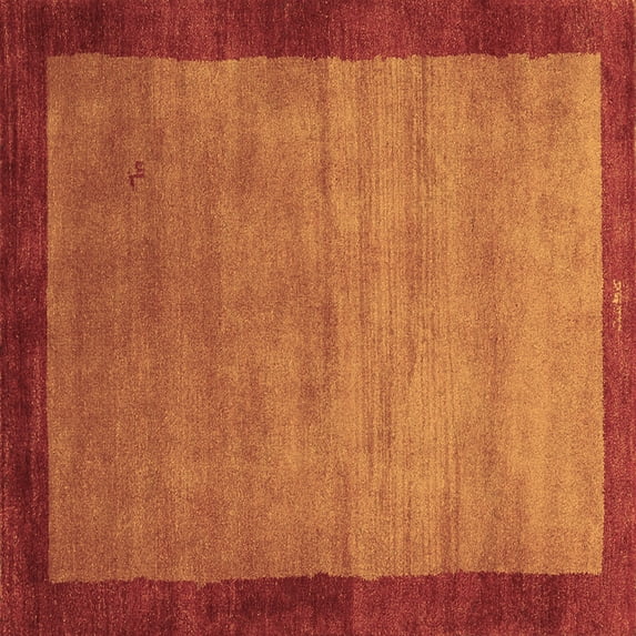 Ahgly Company Indoor Square Abstract Brown Contemporary Area Rugs, 8' Square