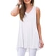 thumbnail image 5 of Camiseta sin mangas de verano con cuello en V para mujer, 5 of 6