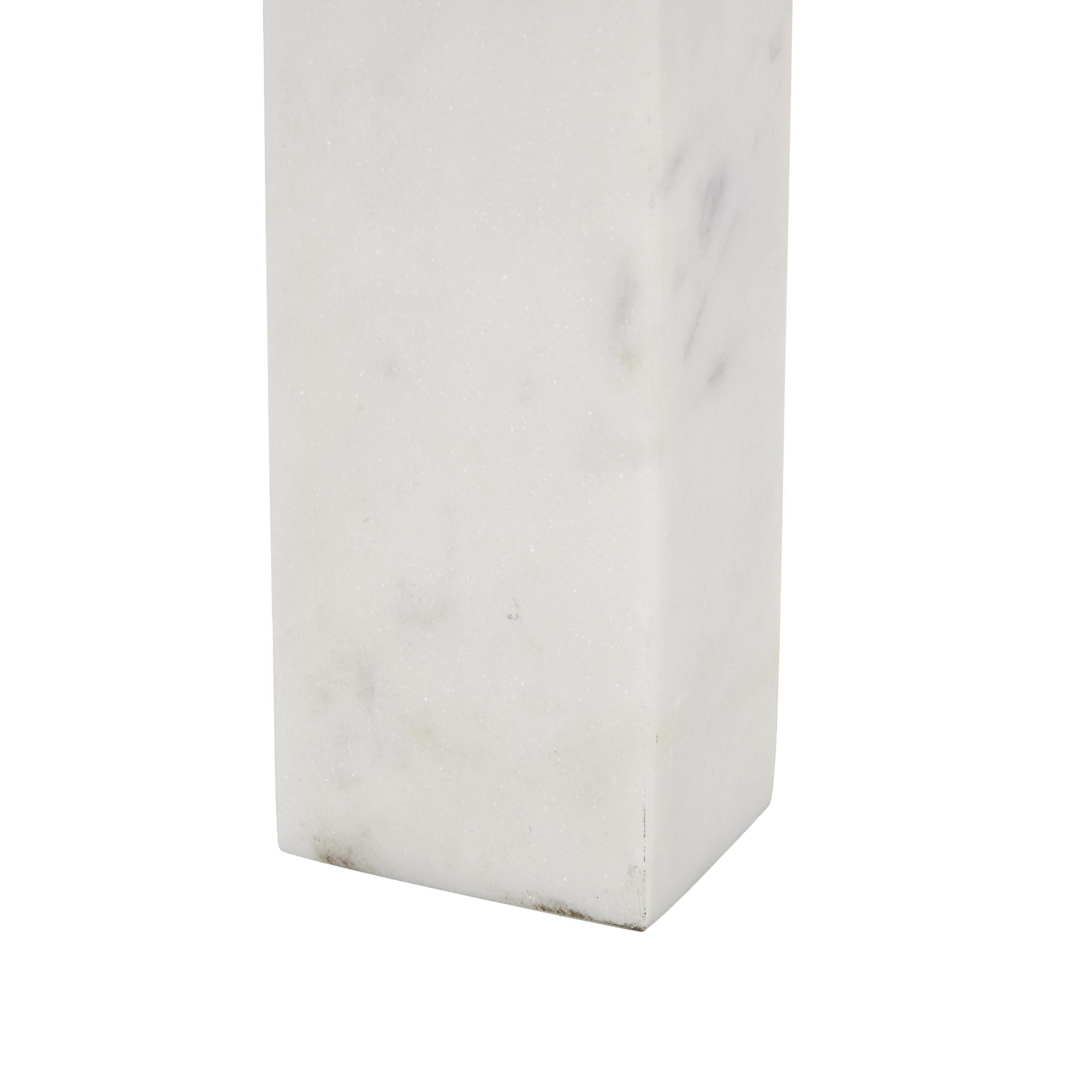 7",5",3"H White Marble Square Arch Abstract Sculpture with Varying Sizes, by DecMode (3 Count)