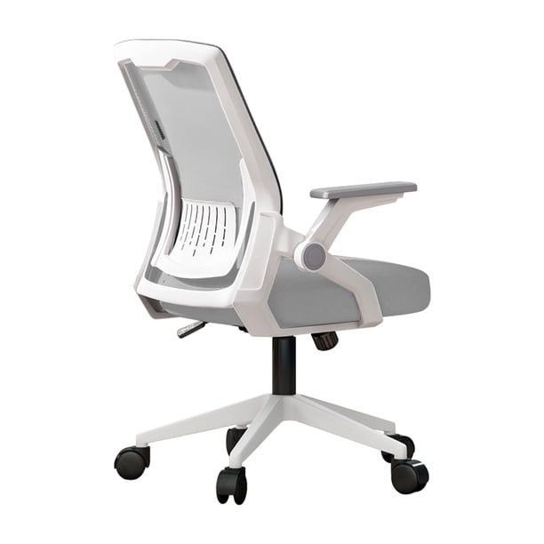 Silla de Oficina Ergonómica para Adultos con Soporte Lumbar y Brazos Abatibles para Hogar y Oficina Gris
