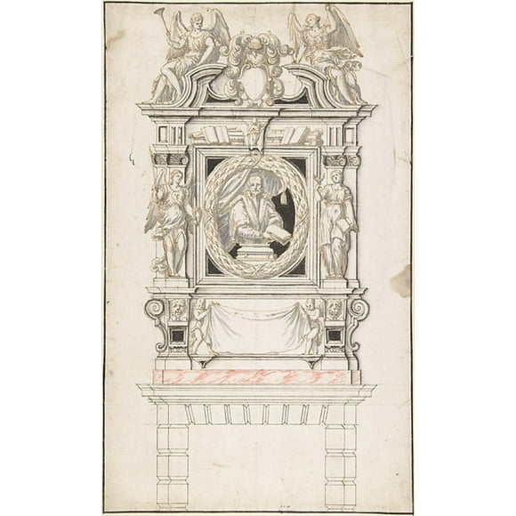 Design for a Wall Tomb Poster Print by Anonymous, French, 17th century (18 x 24)