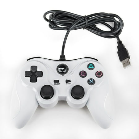 TTX Tech Analog Wired USB Controller for PlayStation 3/PC, White