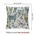 thumbnail image 4 of Animal Throw Pillow Cushion Case, Cow Horse Pigs Chicken Sheep Farmhouse Mascots Cartoon Print, Decorative Square Accent Pillow Cover,Multicolor, 4 of 7
