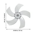 thumbnail image 2 of PTOOTP Aspa de ventilador de 5 hojas, aspa de ventilador de plástico, aspa de ventilador de mesa para ventilador de pedestal doméstico, 2 of 7