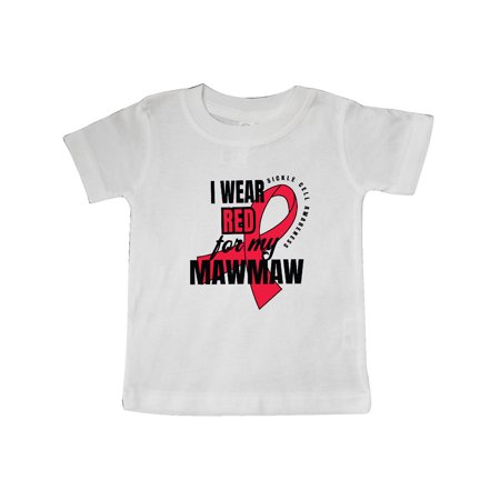 

Inktastic Sickle Cell Awareness I Wear Red For My Mawmaw Gift Baby Boy or Baby Girl T-Shirt