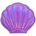 thumbnail image 1 of EeaseMX Espejo plegable de doble cara con forma de concha, de piel sintética, portátil, holográfico, para niñas y mujeres (morado), 1 of 7