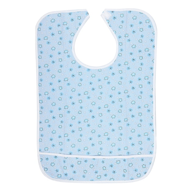 Babero para comer para personas mayores, toalla de saliva impermeable de doble capa, babero para comer, rendimiento confiable