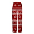 thumbnail image 4 of Aimik Hanes Men's Flannel Pajama Pants Christmas Gnome Snowflakes Sleep Lounge Pj Bottoms Sweatpants-Multicolor M, 4 of 5