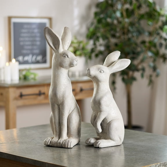 Melrose Sitting Rabbit Figurines - 24"- Set of 2