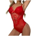 thumbnail image 4 of uublik Valentines Lingerie Set for Women Sexy Naughty Babydoll Plus Size Bodysuit Lace, 4 of 5