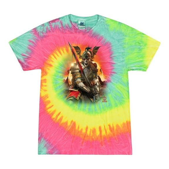 Wild Bobby, Undead Dark Knight, Pop Culture, Tie-Dye Tees, Minty Rainbow, X-Large