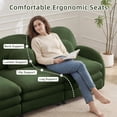 thumbnail image 4 of Tabaray 68.5" Loveseat Couch Sherpa Fleece Fabric, Plush Soft Sofa Perfect for Small Space, Modern Living Room Furniture Space with Compact Design and Studio Apartment Use Throw Pillow Design, Green, 4 of 7