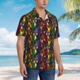 thumbnail image 3 of Bingfone Men's Short Sleeve Button Down Shirts Hawaiian Colorful Dreamcatcher Printed Beach Shirt, 3 of 7