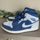 thumbnail image 1 of Ni - ke Ni - ke Mens Air Jordan 1 Mid 554724-400 Royal Ice Blue Shoes Sneakers 10.5 Retro, 1 of 5