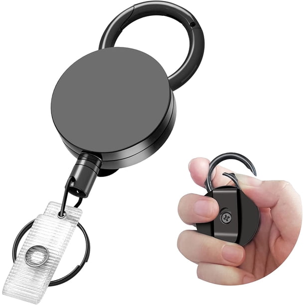 SAVORI Soporte Retráctil Con Clip Para Cinturón, Llavero Con Diamantes De Imitacion Carrete De Tarjeta De Identificacion Cordon De 24 Pulgadas SAVORI Soporte Retráctil Con Clip Para Cinturón, Llavero Con Diamantes De Imitacion Carrete De Tarjeta De Identificacion Cordon De 24 Pulgadas