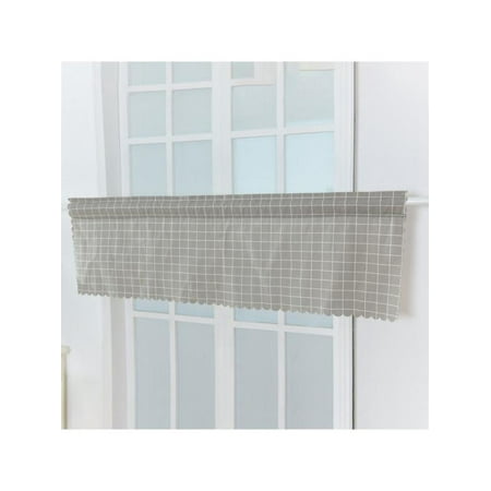 Cafe Panel Kitchen Curtains Lavaport Cafe Kitchen Short Plaid Sheer Window Tulle Curtain Panel Valance Decor 150x45cm ()