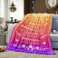 thumbnail image 5 of Birthday Gifts for Women/Men/Her/Him Blanket Yellow Orange&Purple 60"x50", Happy Birthday Decorations Women/Men Throw Blankets, Bday Gift for Women/Men Unique, Best Birthday Gift Ideas, 5 of 5