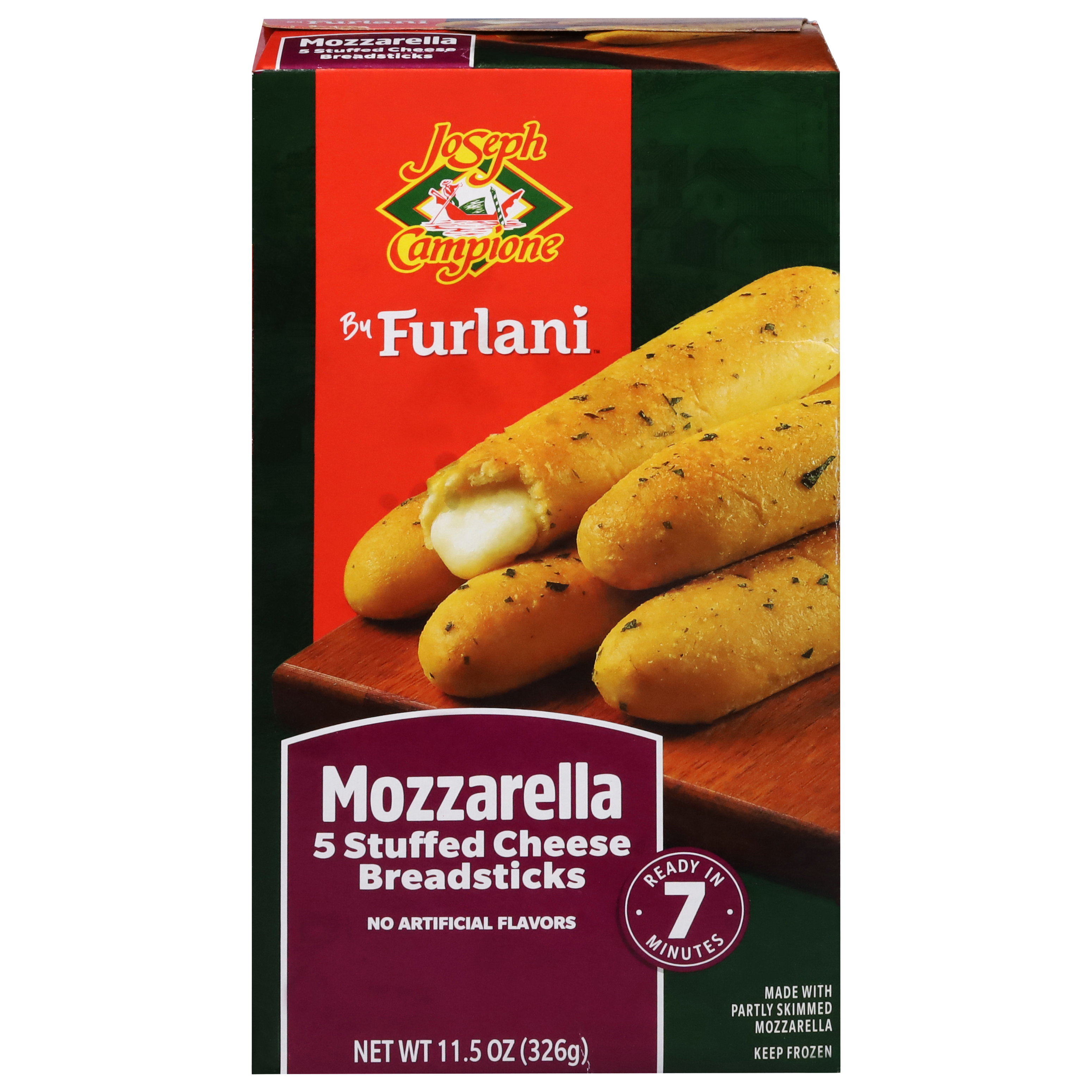 Furlani Mozzarella Cheese Stuffed Bread Sticks, 11.5 oz, 5 Ct