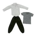 thumbnail image 1 of 3x 1/6 Escala Ropa Masculina Traje Pantalones Camisas Vestir Elegante Niños Regalos Ropa Blanco, 1 of 9