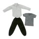 thumbnail image 1 of 3x 1/6 Escala Ropa Masculina Traje Pantalones Camisas Vestir Elegante Niños Regalos Ropa Blanco, 1 of 9