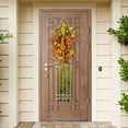 thumbnail image 3 of Hotiary Artificial Maple Swags Wreaths, 22" Autumn Harvest Swag, Fall Wall Hanging Garland Autumn Floral Swag with Pumpkin for Thanksgiving Front Door Decoration, 3 of 9