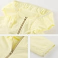 thumbnail image 4 of Chemises pour Hommes Unisexes Homme Femme Couleur Unie Extérieur Coupe-Vent Légères Randonnée Imperméable Protection Solaire Veste à Capuche Manches Longues Jaune TTTG, 4 of 8