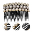 thumbnail image 2 of SHISUYAN 3 pcs Pearl Hair Combs Rhinestone Hair Comb Decorative Hair Side Comb Women Hair Combs, 2 of 8