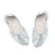 thumbnail image 1 of Zapatos de ballet con lentejuelas Zapatos Zapatos de ballet Zapatos de baile Zapatos de gimnasia Damas Niñas Cuero Plata Colcomx  Zapatillas de danza del vientre, 1 of 8