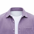 thumbnail image 5 of Yertdoel Men's Button Down Shirts Solid Color Short Sleeve Lapel Neck Shirt Soft Comfortable Breathable Outdoor Cycling Hiking Summer Casual Tops, 5 of 6