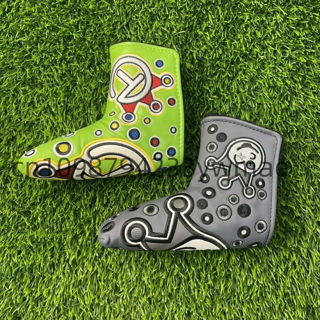 Golf Blade Putter Cover Putter Cover Golf Putter Head Cover Headcover Shamrock Embroidered Blade Fit All Brands 2pcs