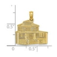 thumbnail image 2 of 14k Gold The Manse Bed and Breakfast Inn Engraved Reverse-cape May Nj Charm 21.2x19.8mm Wide 0.8mm Thick Pendant Necklac, 2 of 2