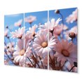 thumbnail image 2 of Designart "Pink Daisies II" Floral Metal Art Print Set, 2 of 5