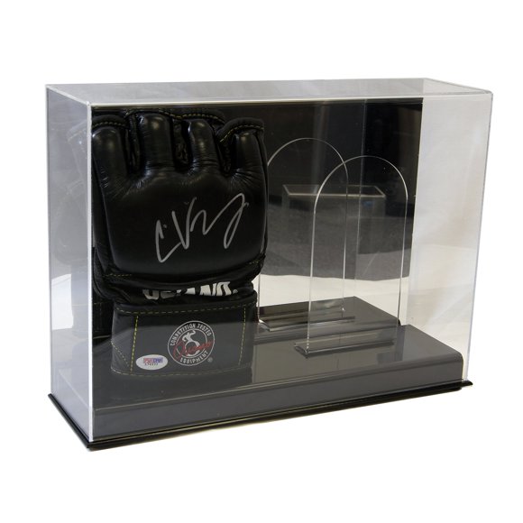SAFTGARD SUPPLIES Deluxe Acrylic Double UFC MMA Glove Display Case w/ Mirror Back