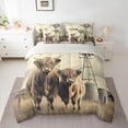 thumbnail image 2 of Castle Fairy Highland Cow Bedding Comforter Set,Farmhouse King Bedding Sets, 2 of 8