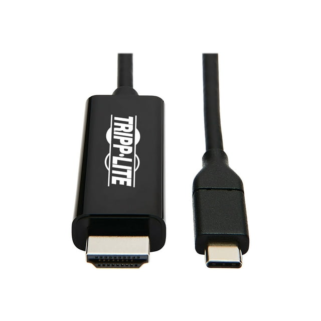 Tripp Lite USB C to HDMI Adapter Cable USB 3.1 Gen 1 4K M/M USB-C Black 6ft - Video / audio cable - 24 pin USB-C male reversible to HDMI male - 6 ft - black - 4K support