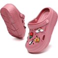 thumbnail image 4 of Gardener Platform Clogs Slippers Mules High Heels Wedge Sandals Red Comfort Shoes for Women, 4 of 14