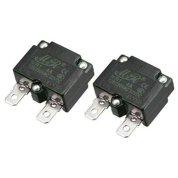 Circuit Overload Protector 4A AC125/250V DC32V Automatic Reset Thermal Circuit Breaker 2pcs