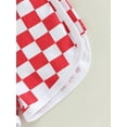 thumbnail image 6 of DcoolMoogl Toddler Baby Boy Girl Summer Shorts Checkerboard Plaid Pants Elastic Waist Elastic Waist Drawstring Jogger Short Pants Red 6-12 Months, 6 of 7