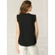 thumbnail image 5 of Blusa vintage Allegra K sin mangas con volantes Negro XS, 5 of 6