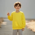 thumbnail image 4 of Girl Sweatshirts Long Sleeve Yellow Sweatshirt Kids Crewneck Loose Fit Pullover Tops Winter Clothes Girls Clothes 5-6 Years Boys Girls Fashion, 4 of 4