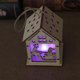 thumbnail image 1 of Decoraciones navideñas Iluminación Nieve LED Árbol de Navidad Decoraciones Colgante DIY Abanopi Carro de tracción de ciervo mediano de casa de madera luminosa para ancianos, 1 of 5